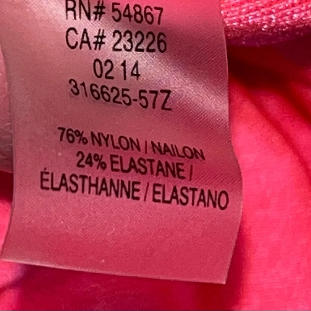 Victoria’s Secret Neon Coral Pink Cutout Halter Bikini Top